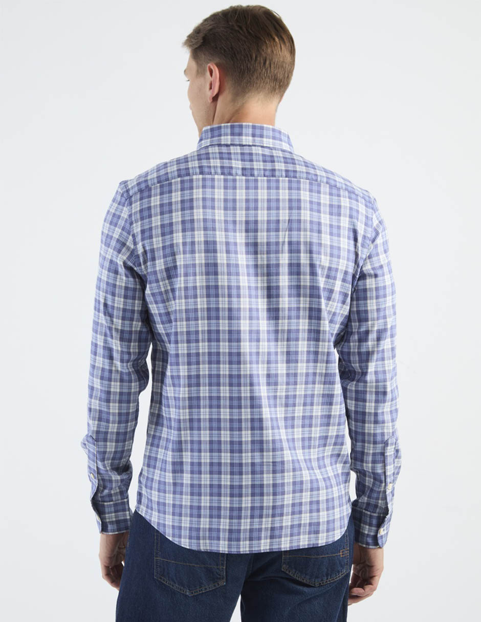 Camisa casual Faherty de algodón manga larga para hombre