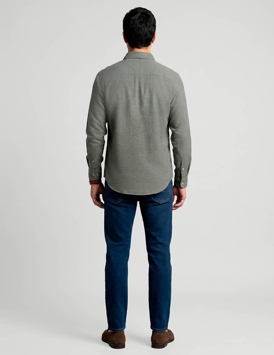 Camisa Casual Faherty Manga Larga Para Hombre