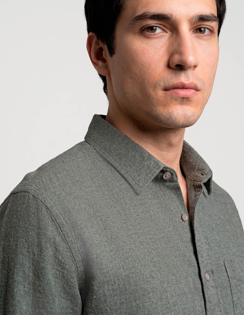 Camisa Casual Faherty Manga Larga Para Hombre