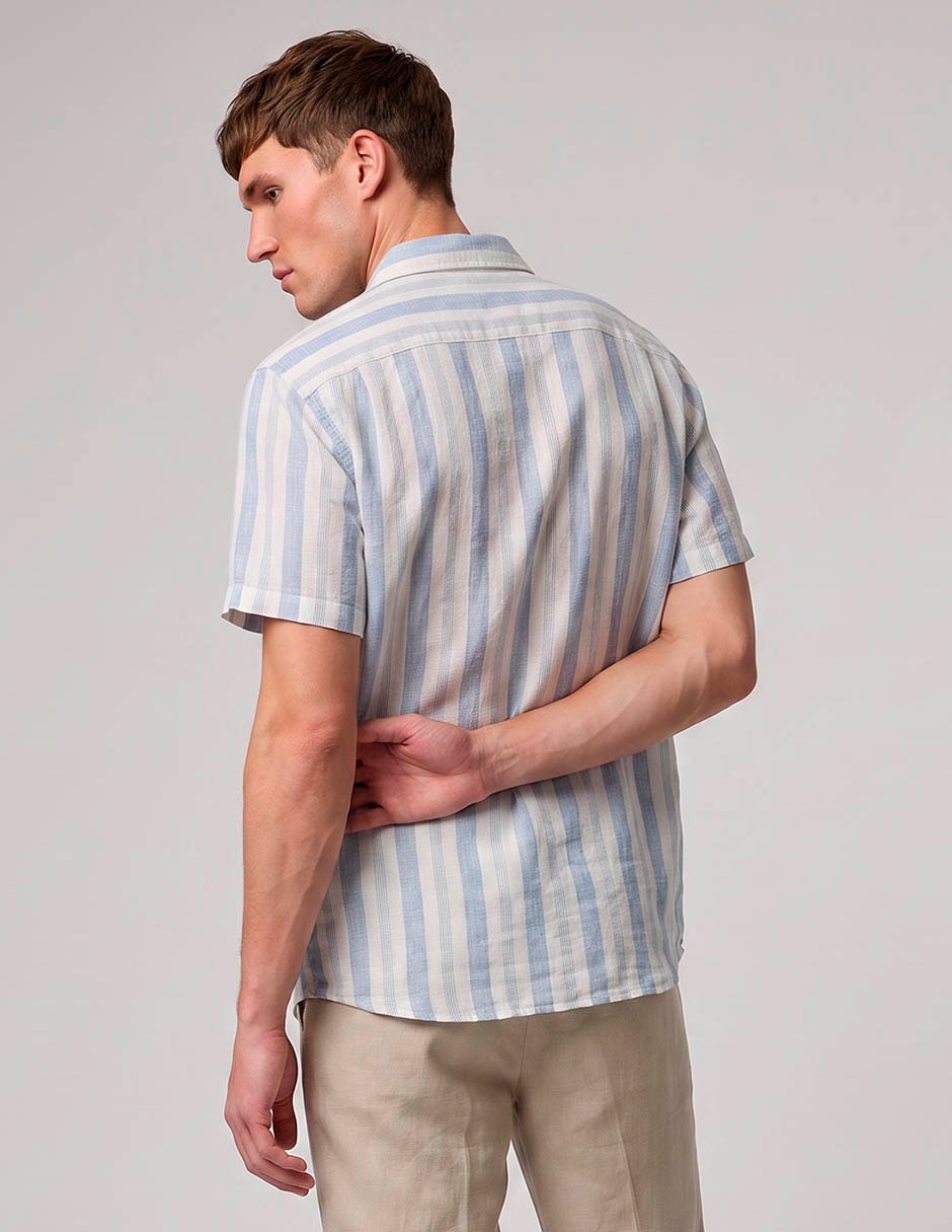 Camisa casual de algodón manga corta para hombre 2