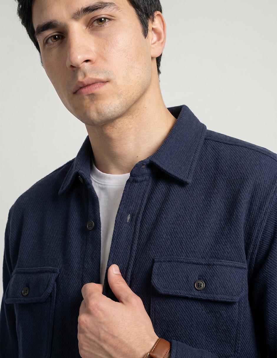 Sobrecamisa Casual Faherty Manga Larga Para Hombre