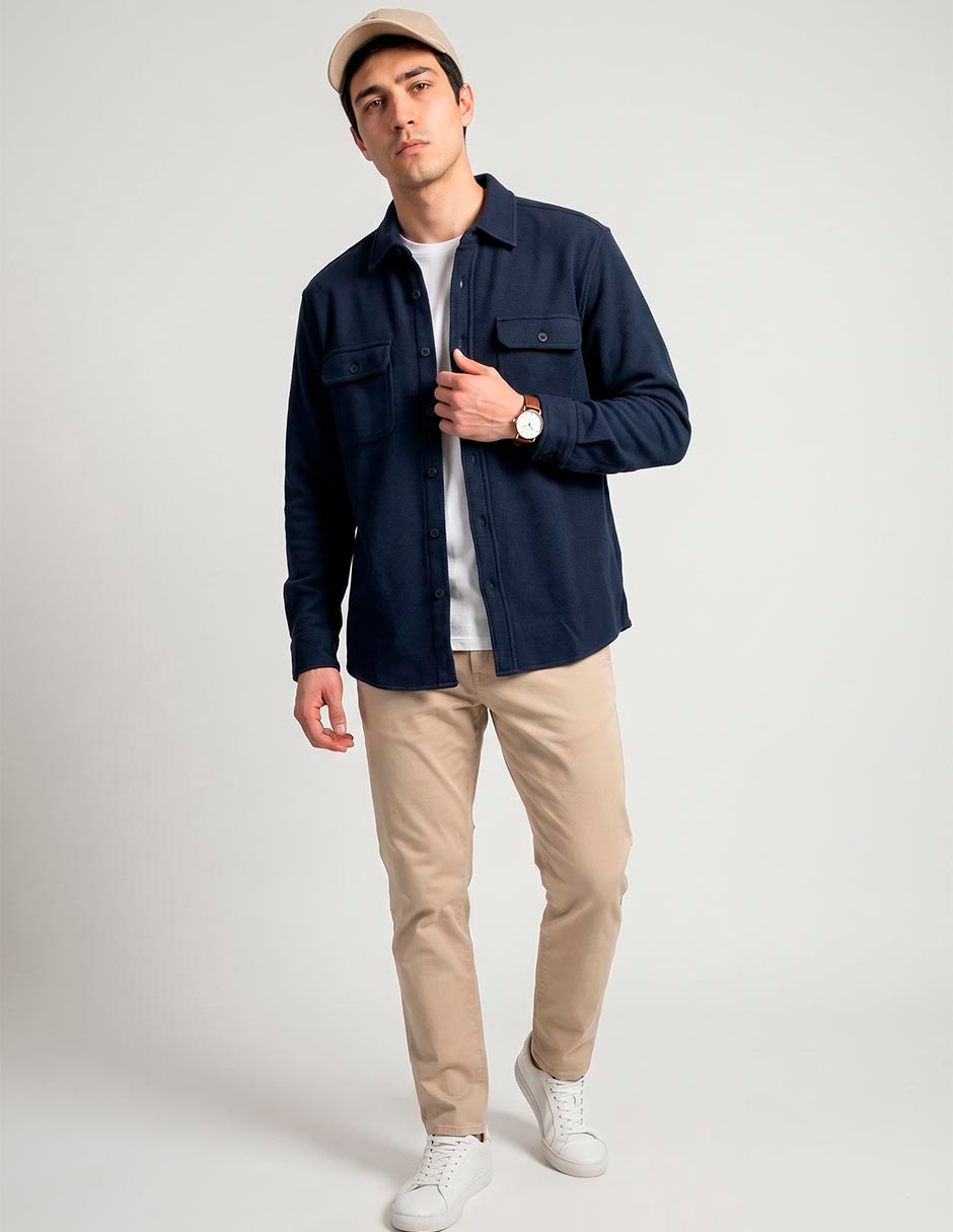 Sobrecamisa Casual Manga Larga Para Hombre Sobrecamisa Casual Manga Larga Para Hombre