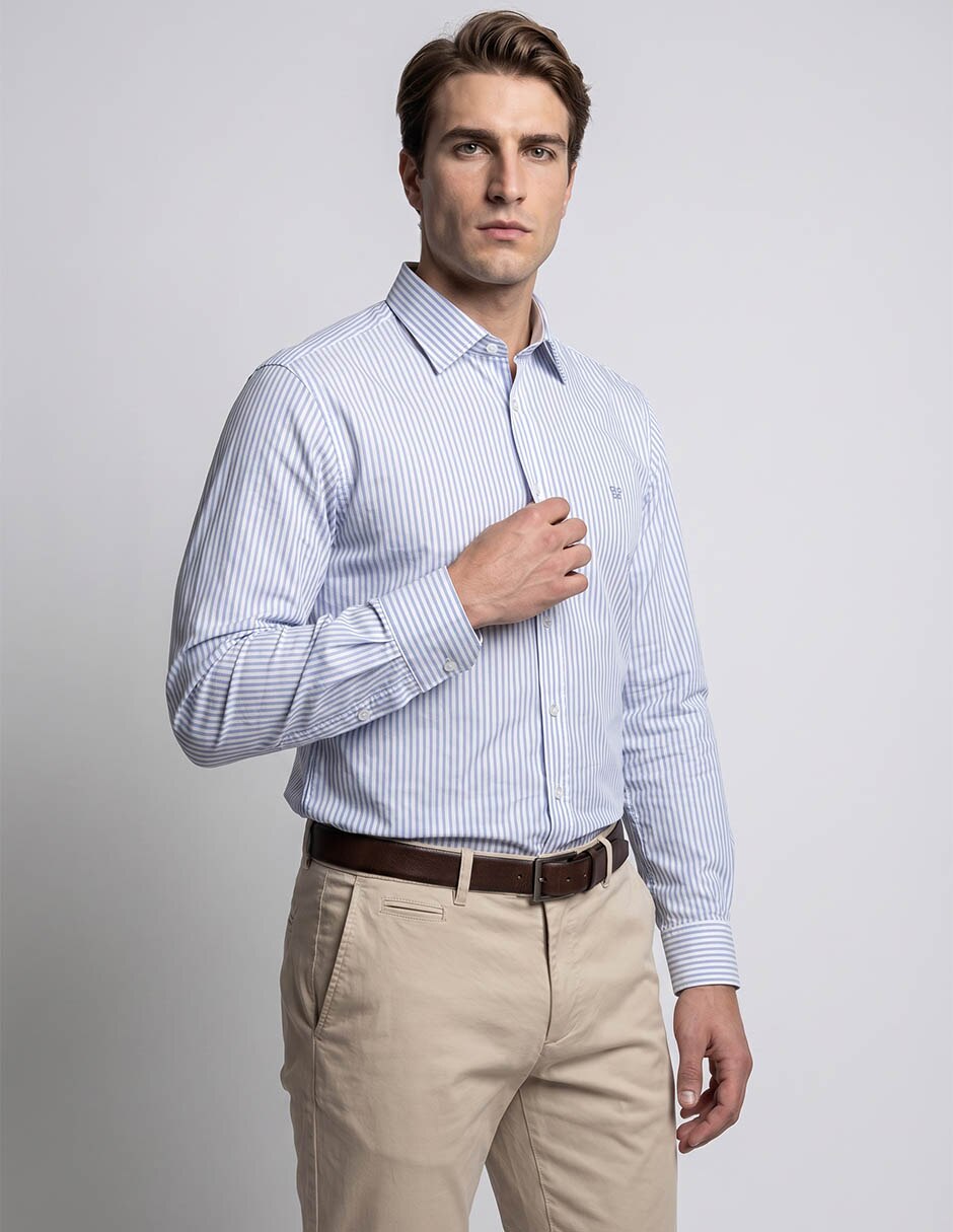 Camisa casual de algodón manga larga para hombre Camisa casual de algodón manga larga para hombre