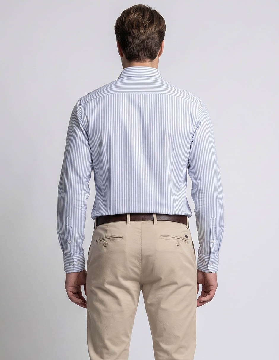 Camisa casual de algodón manga larga para hombre