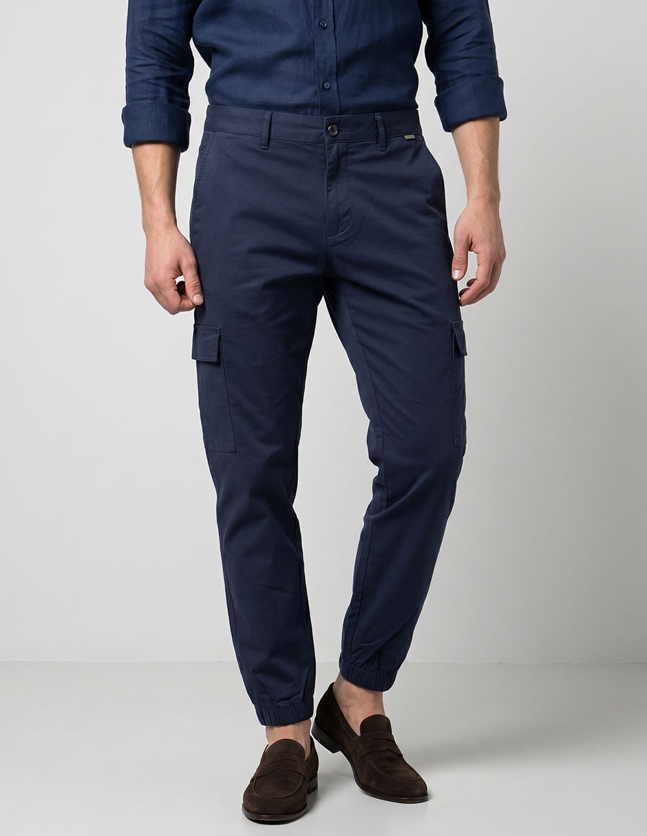 Jogger Regular Jogger Gvjg-02C Estampado Liso Sin Diseño Para Hombre