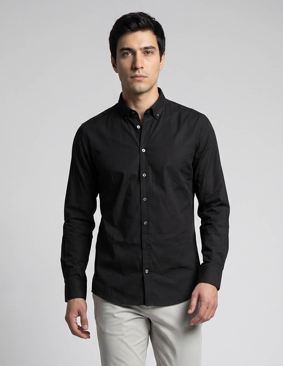 Camisa casual manga larga para hombre