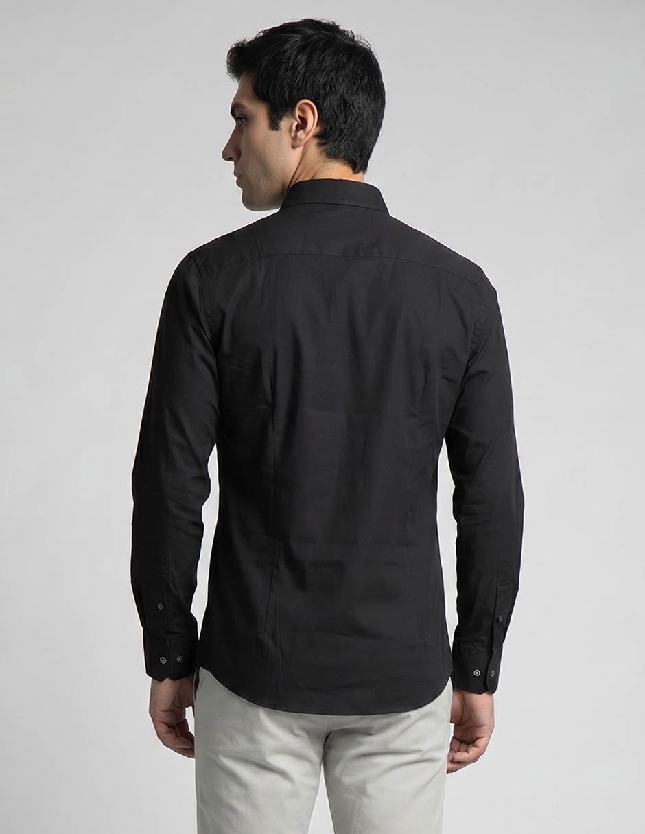 Camisa casual manga larga para hombre 7