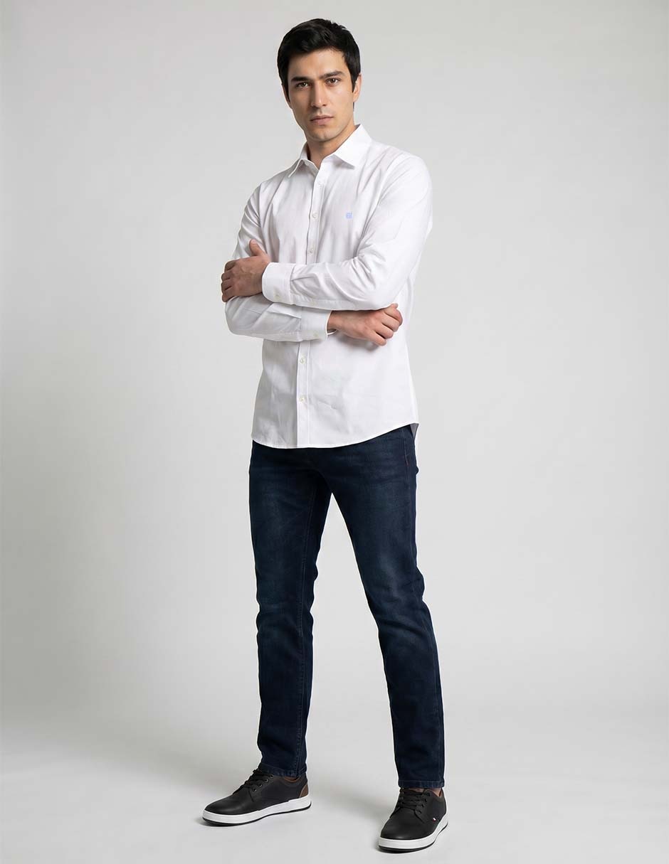 Camisa casual manga larga para hombre