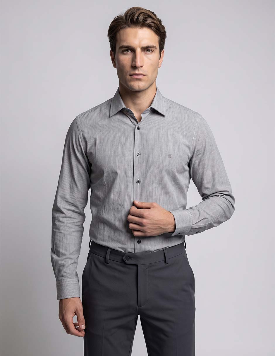 Camisa casual givenchy de algodón manga larga para hombre