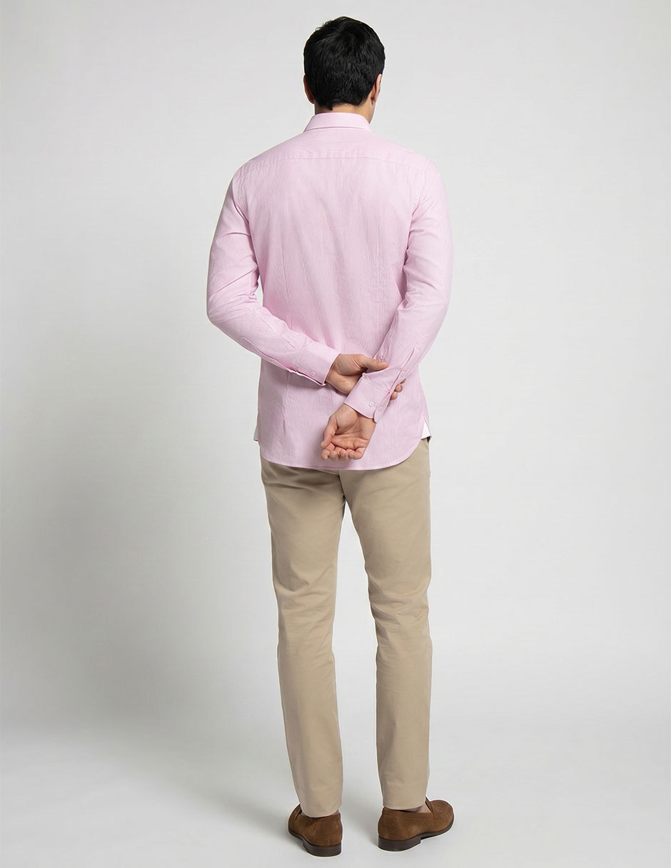 Camisa casual de algodón manga larga para hombre 6