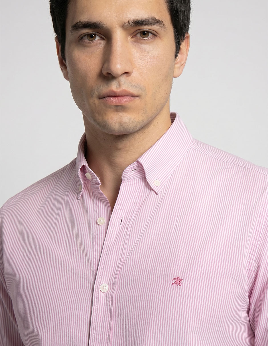 Camisa casual de algodón manga larga para hombre 7