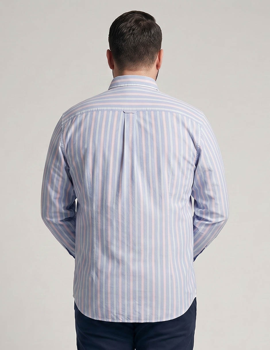 Camisa casual de algodón manga larga para hombre