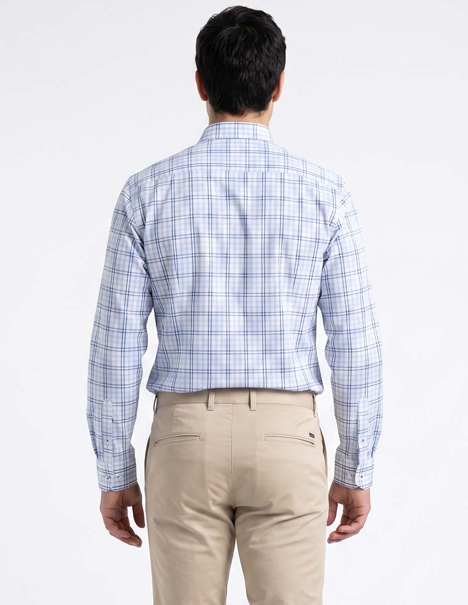 Camisa casual de algodón manga larga para hombre 2