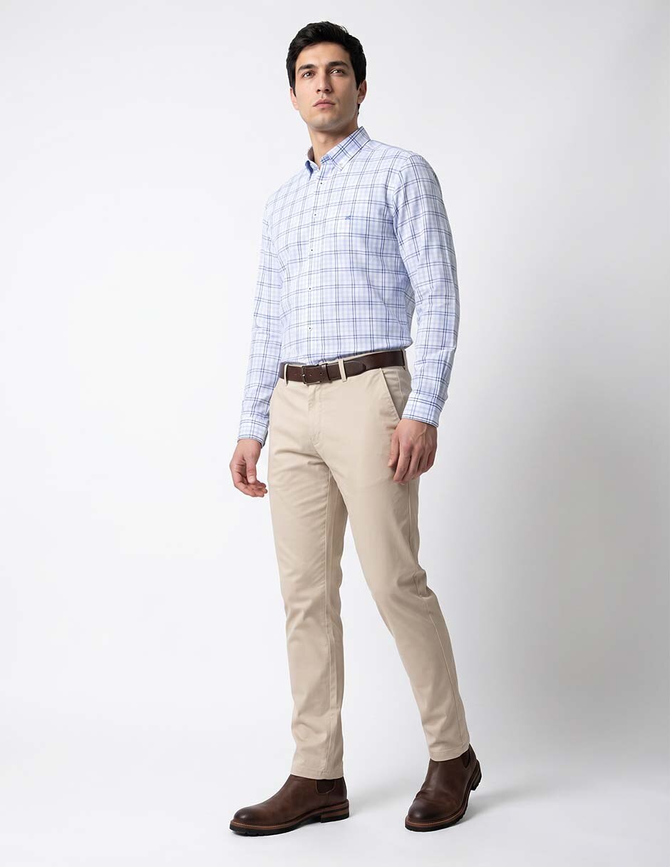 Camisa casual de algodón manga larga para hombre 3