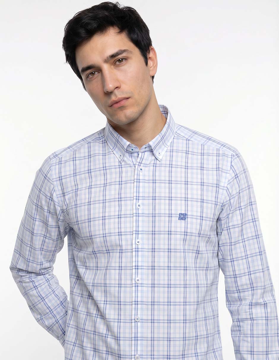 Camisa casual de algodón manga larga para hombre 4