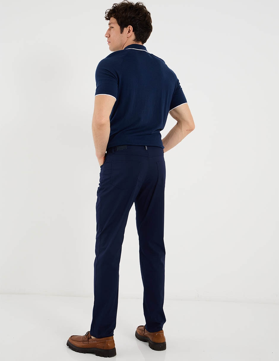 Pantalón chino regular de algodón para hombre 6