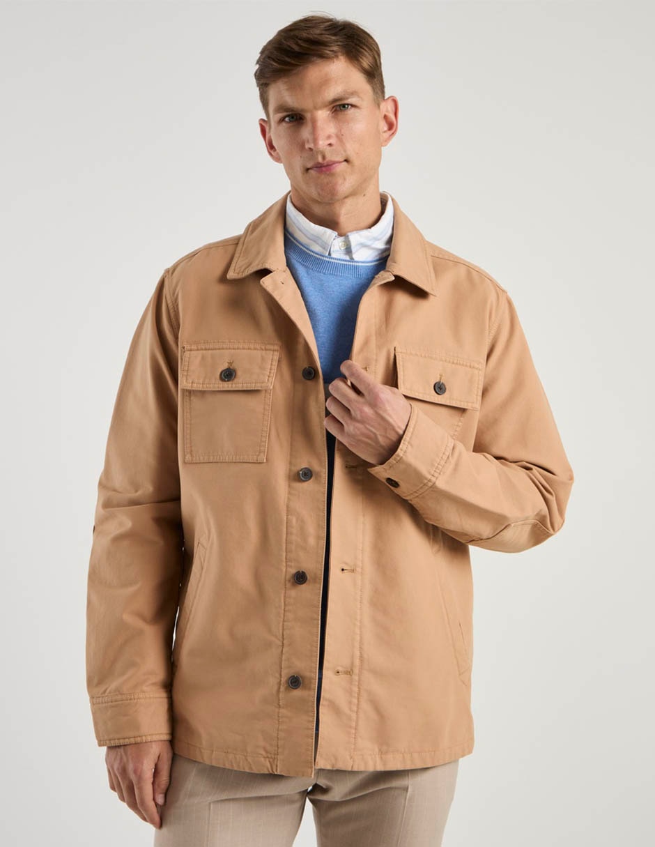 Camisa casual de algodón manga larga para hombre
