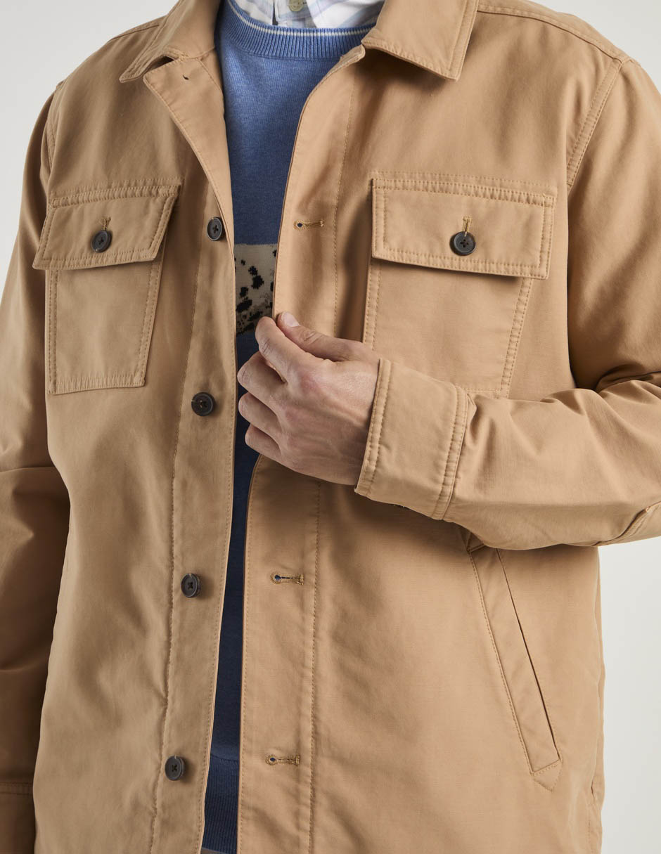 Camisa casual de algodón manga larga para hombre