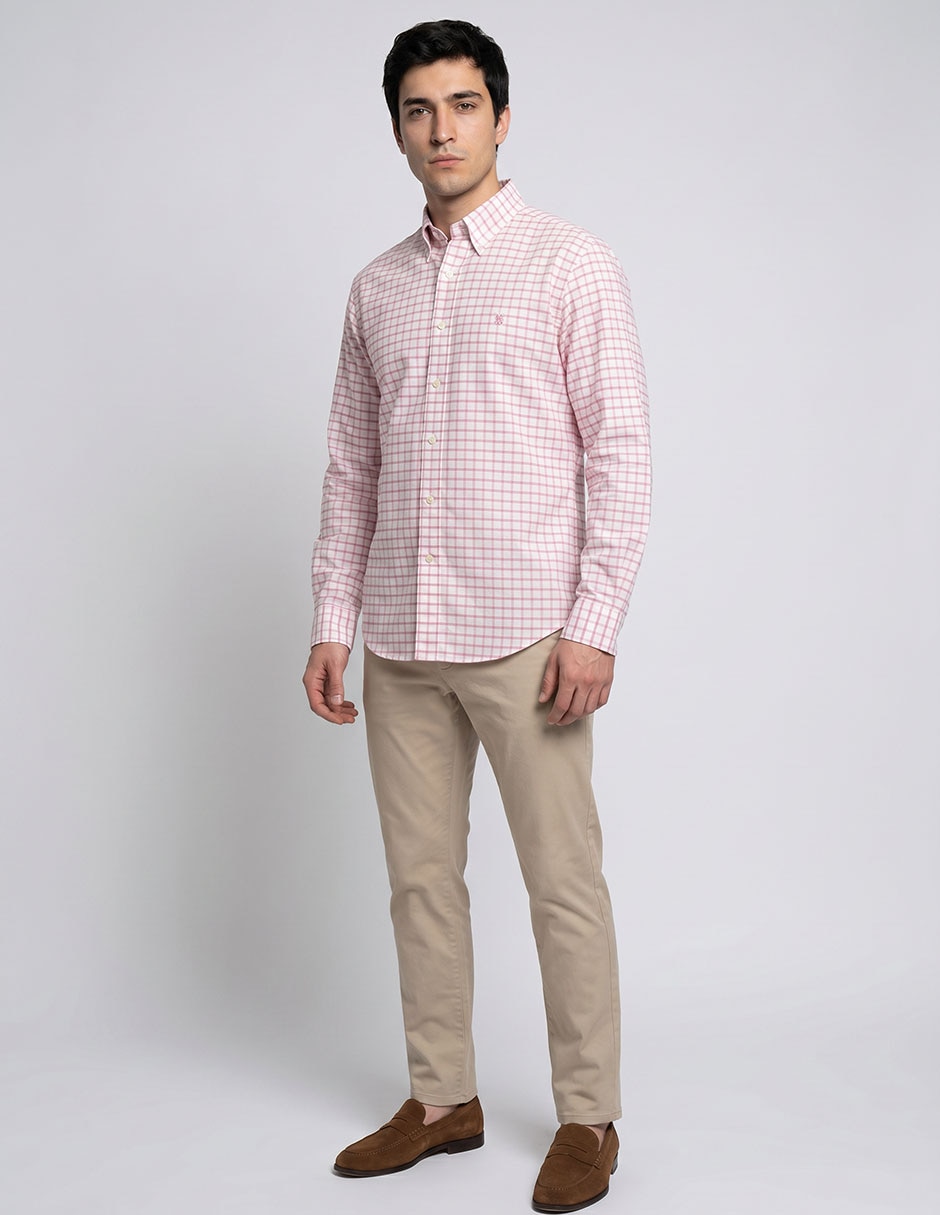 Camisa casual brooks brothers manga larga para hombre