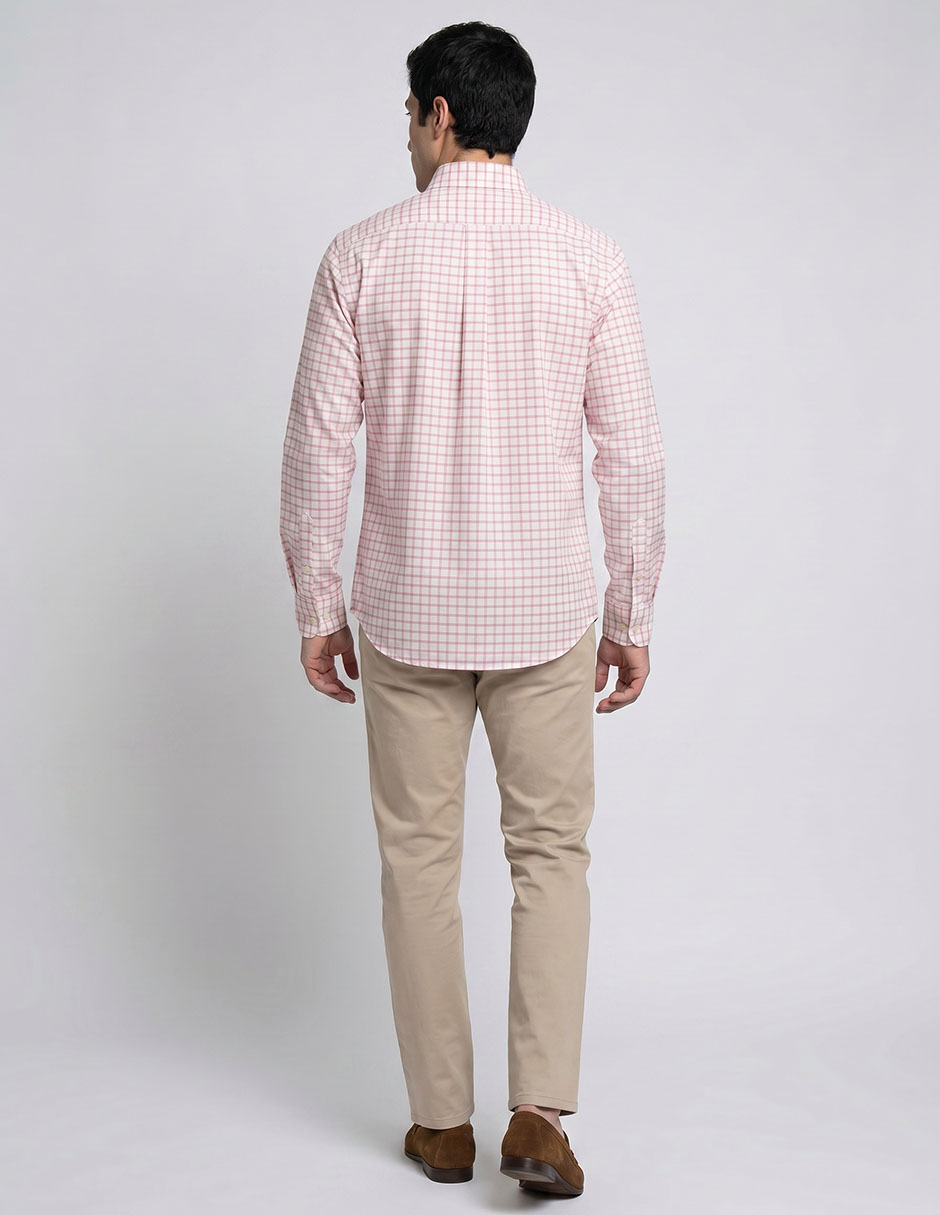 Camisa casual brooks brothers manga larga para hombre