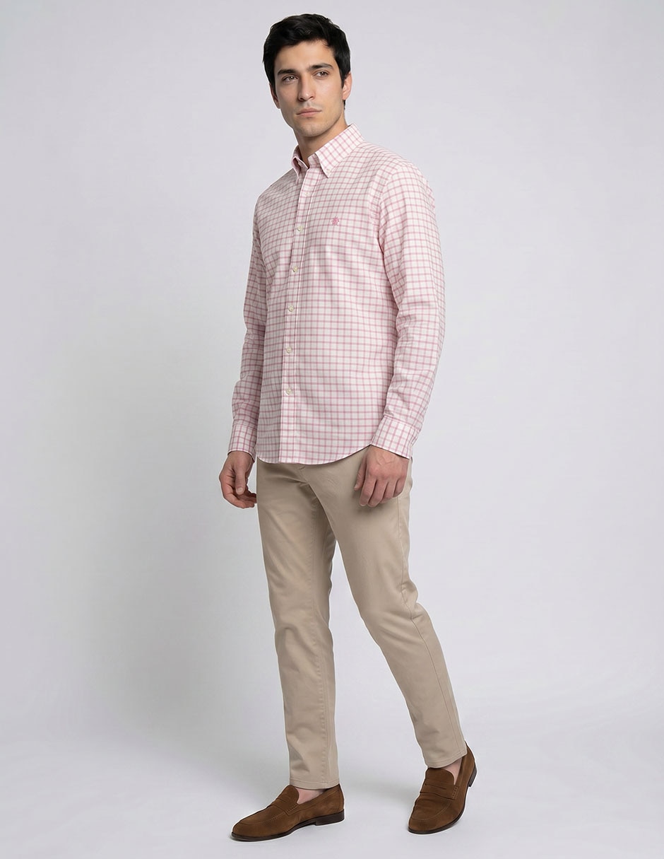 Camisa casual brooks brothers manga larga para hombre