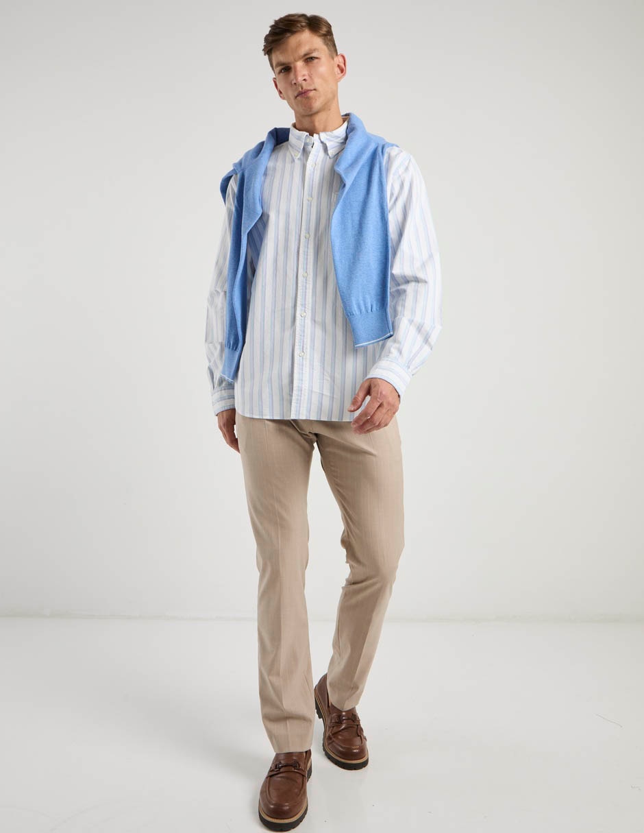 Camisa casual de algodón manga larga para hombre 4