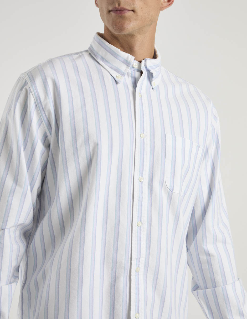 Camisa casual de algodón manga larga para hombre 11