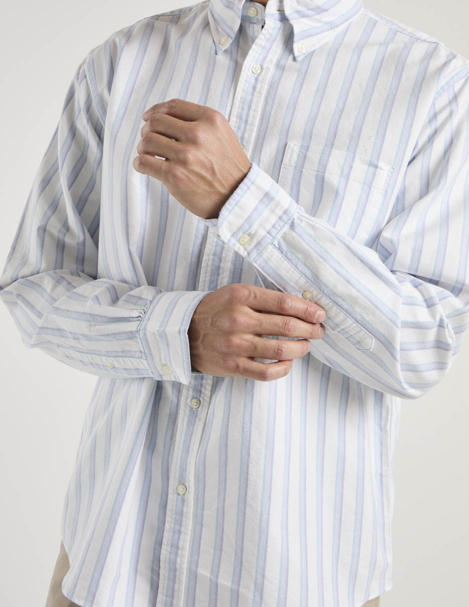 Camisa casual de algodón manga larga para hombre 2