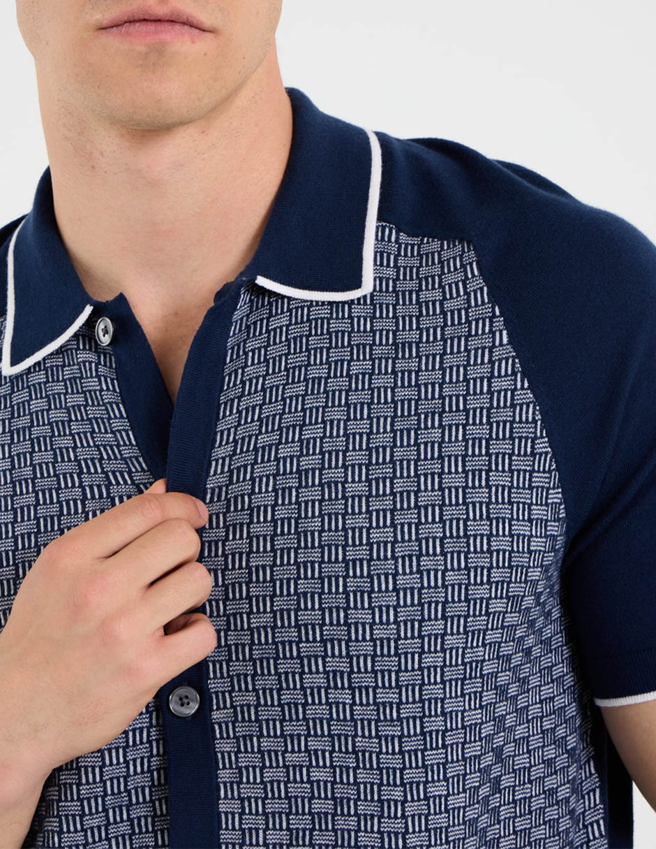 Suéter cuello polo para hombre 4