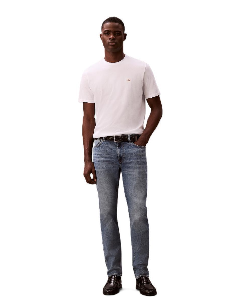 Jeans slim deslavado para hombre 2