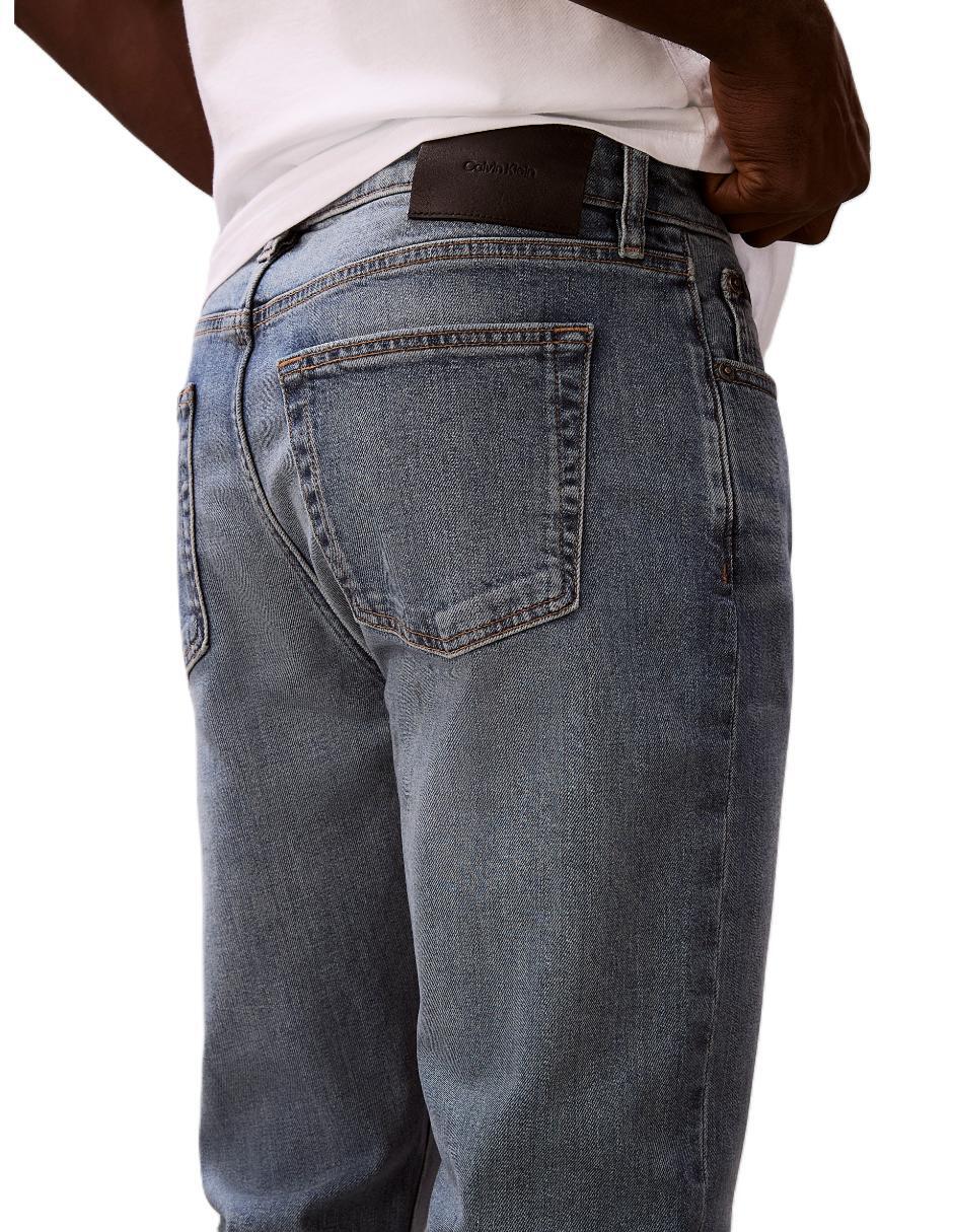Jeans slim deslavado para hombre 4