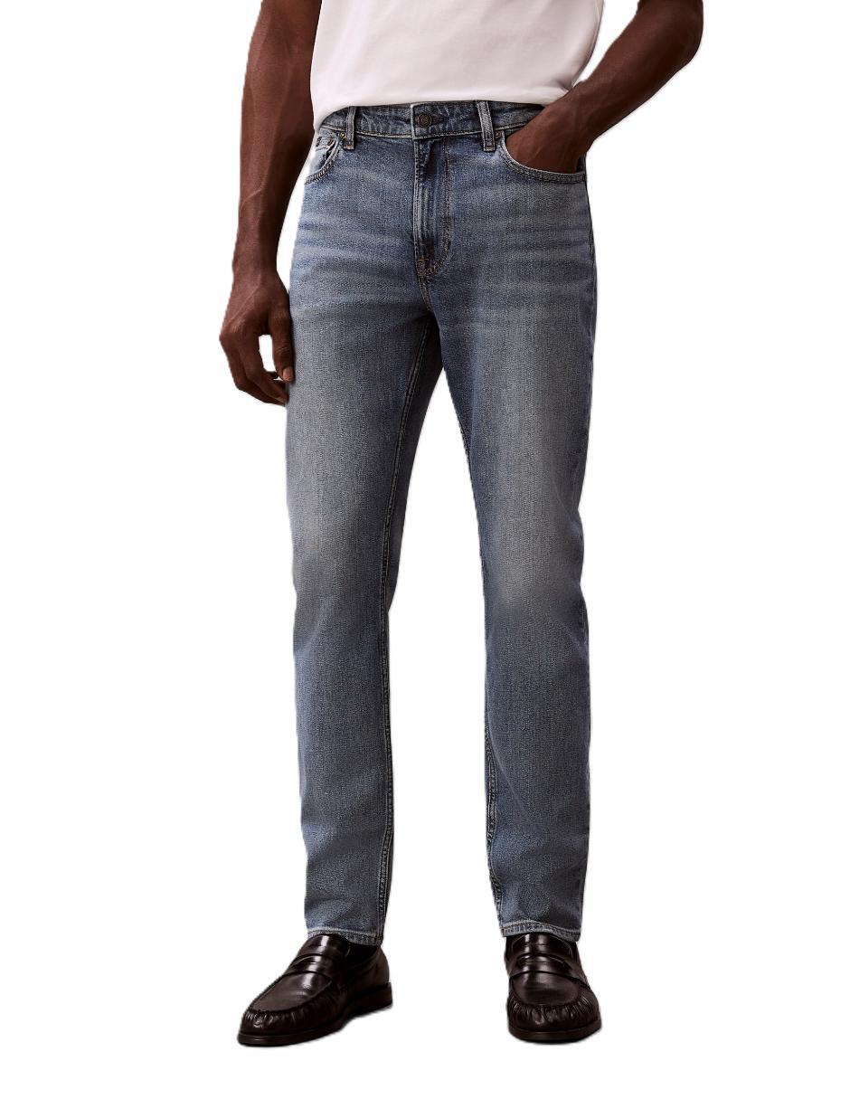 Jeans slim deslavado para hombre