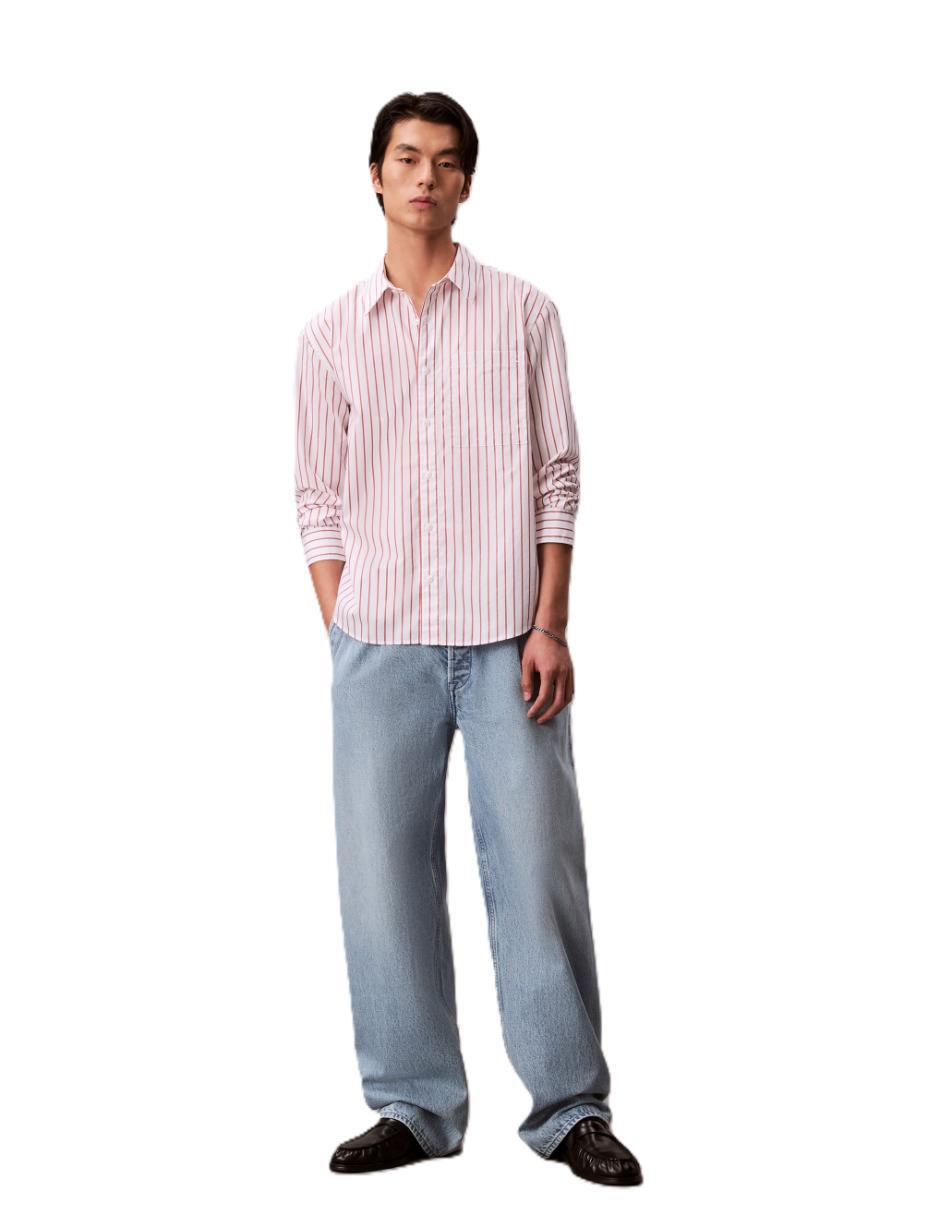 Camisa casual de algodón manga larga para hombre 7