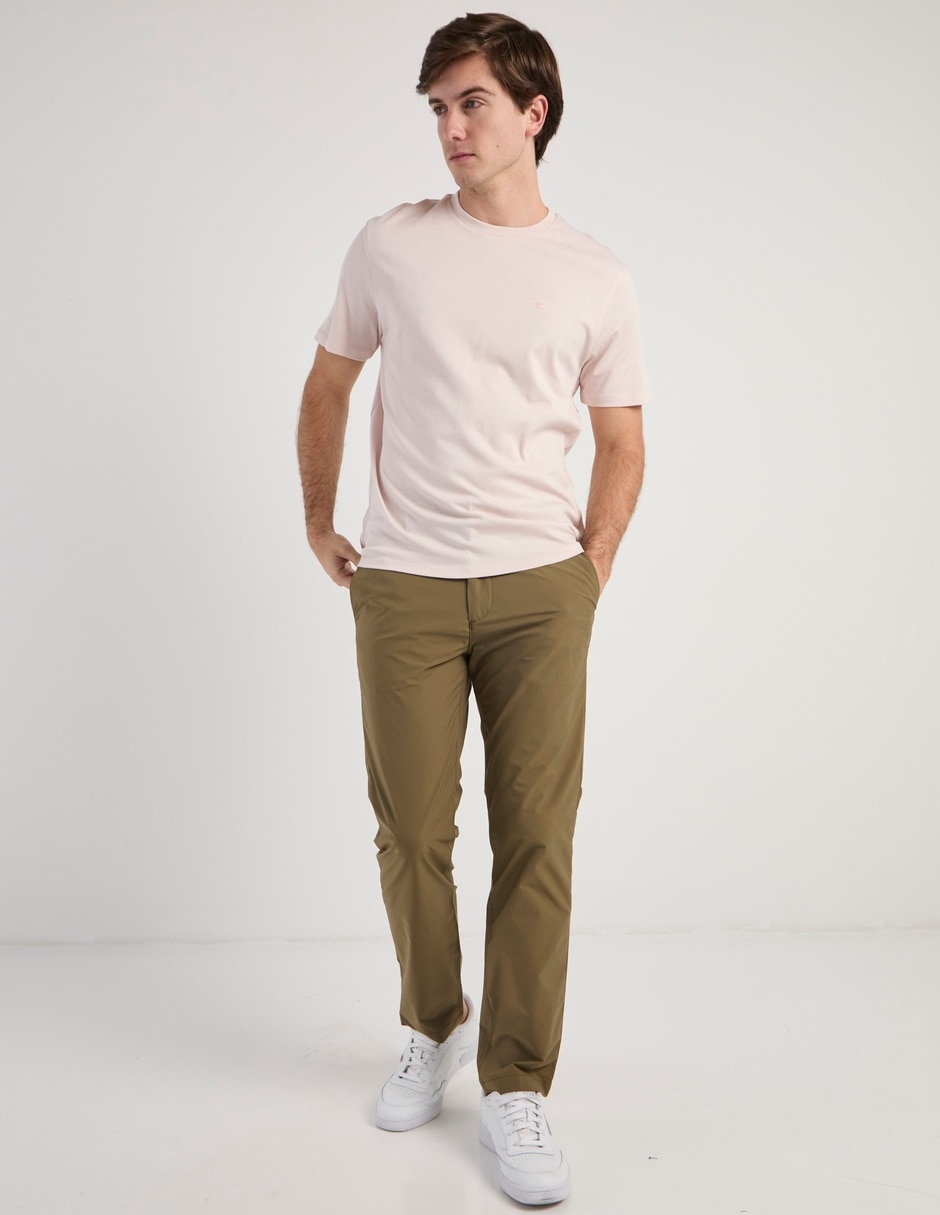 Pantalón casual chino slim de algodón para hombre 3