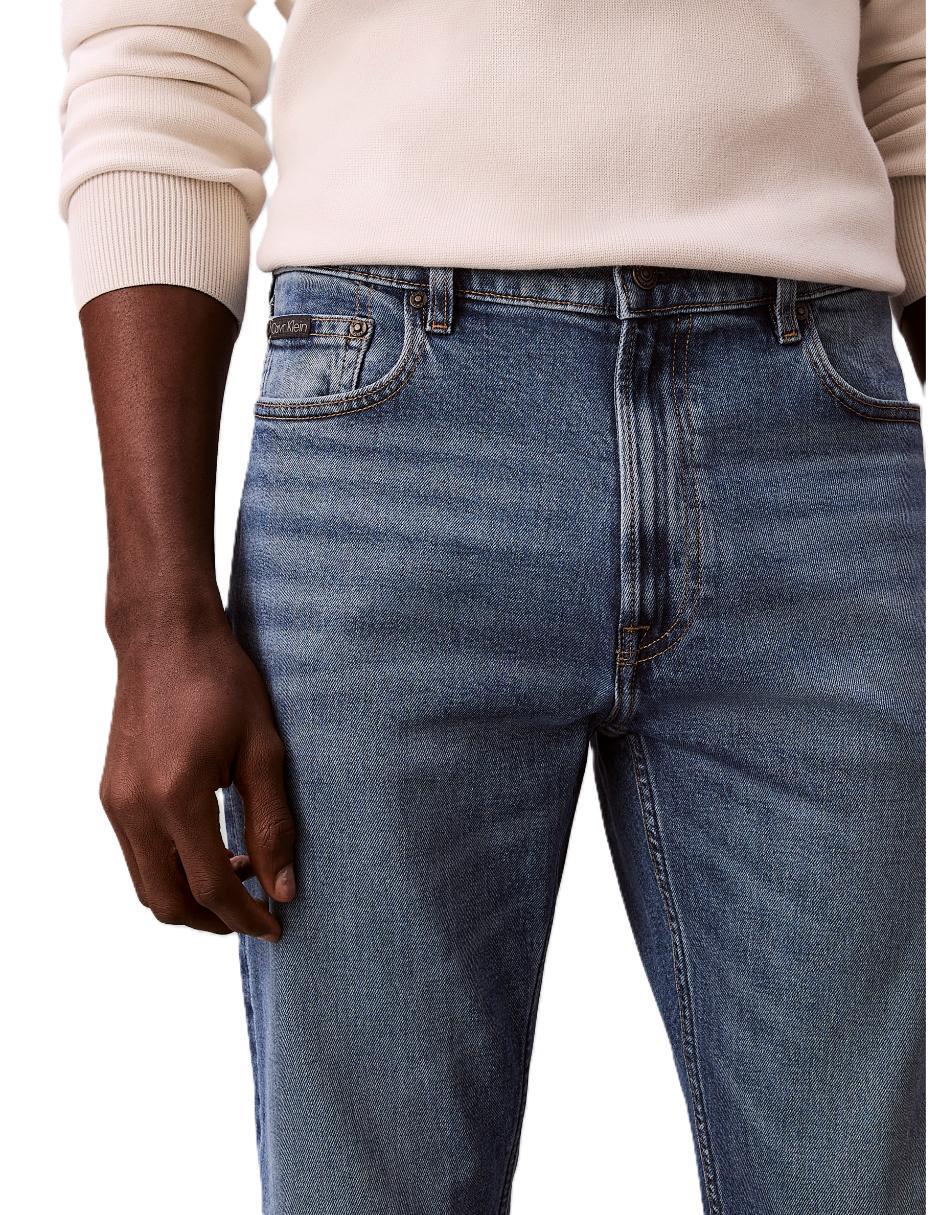 Jeans slim deslavado para hombre 4