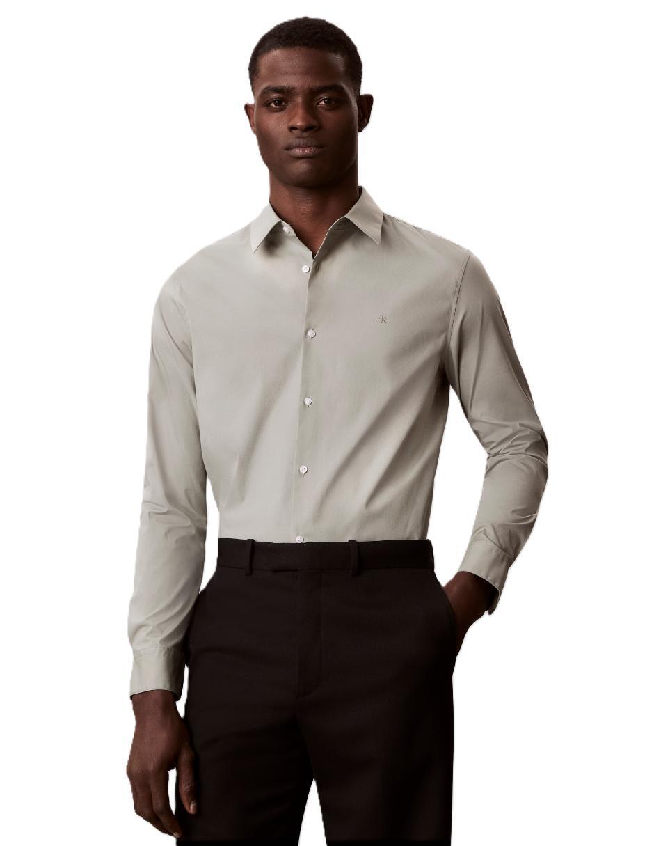 Camisa casual de algodón manga larga para hombre