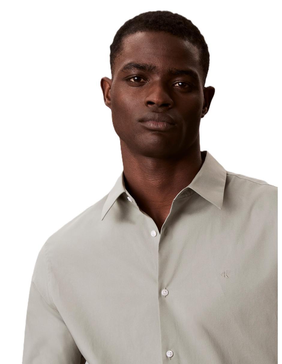 Camisa casual de algodón manga larga para hombre