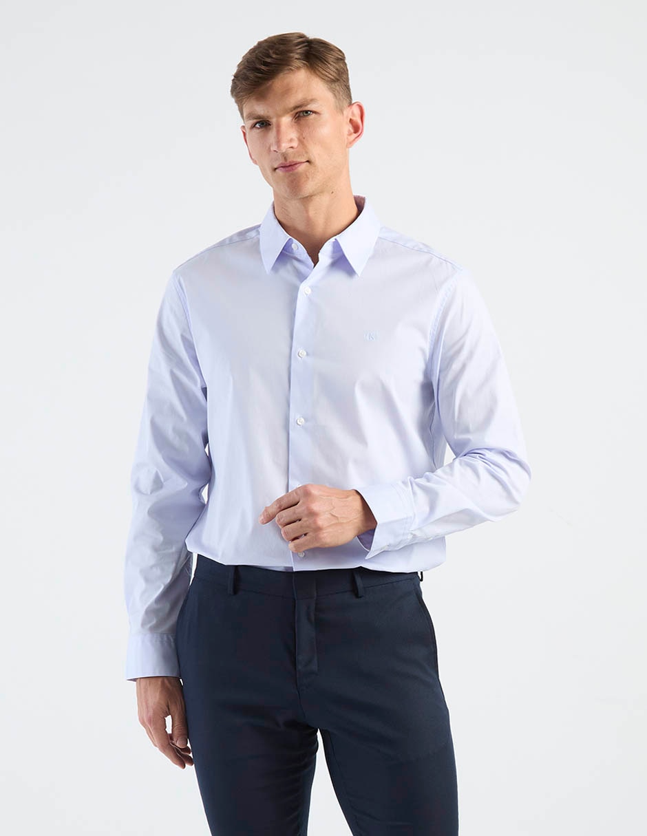 Camisa Casual Calvin Klein de Algodón Manga Larga para Hombre