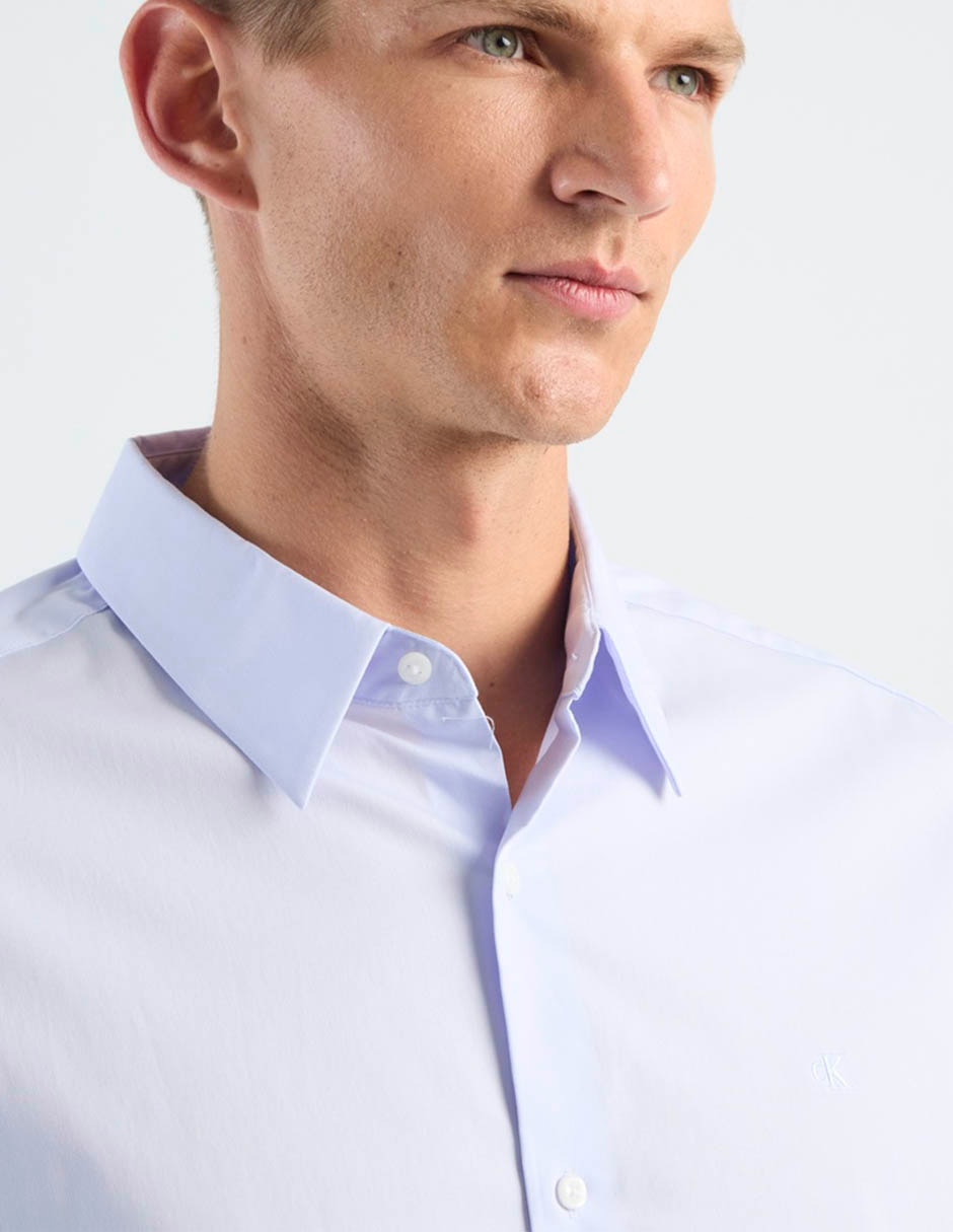 Camisa Casual Calvin Klein de Algodón Manga Larga para Hombre