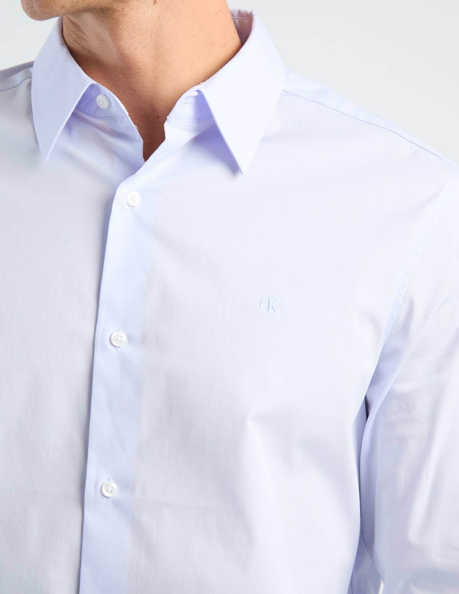 Camisa Casual Calvin Klein de Algodón Manga Larga para Hombre