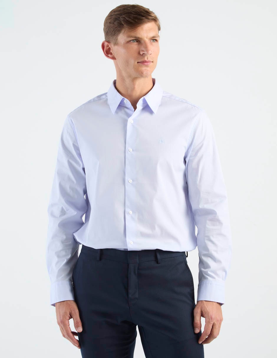 Camisa Casual Calvin Klein de Algodón Manga Larga para Hombre