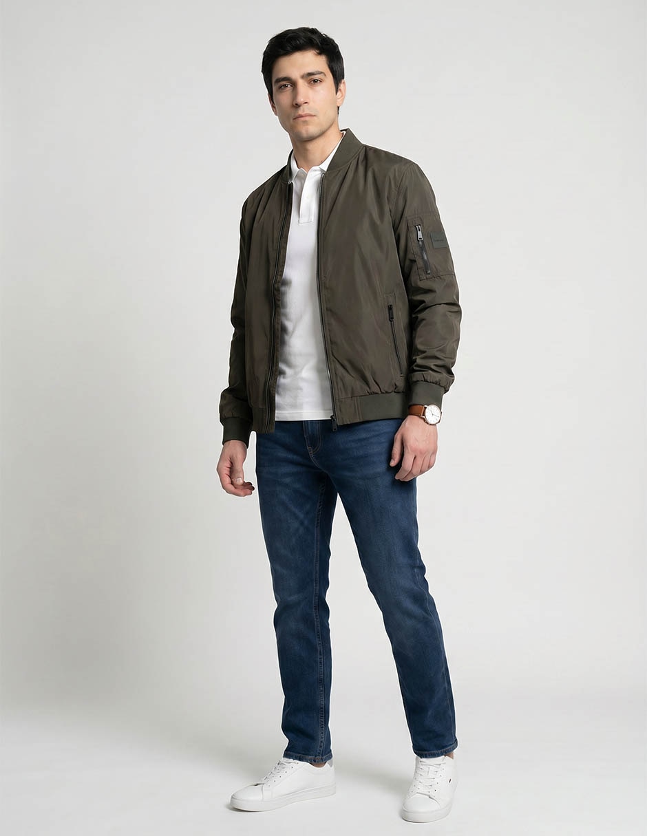 Chamarra Bomber Calvin Klein Con Bolsillos Para Hombre