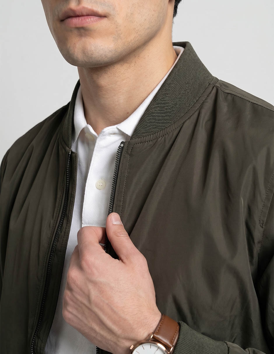 Chamarra Bomber Calvin Klein Con Bolsillos Para Hombre