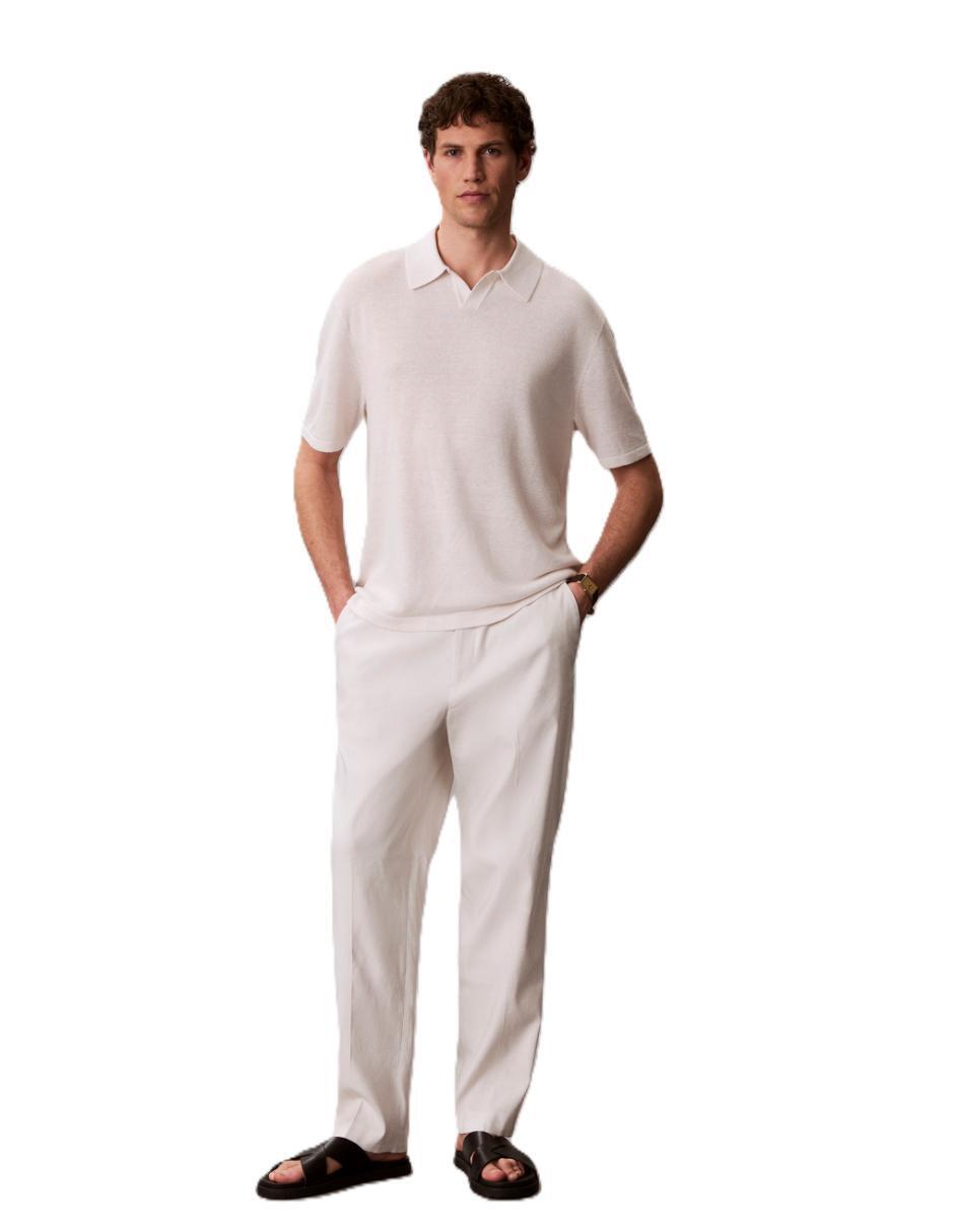 Playera tipo polo Ck Linen para hombre