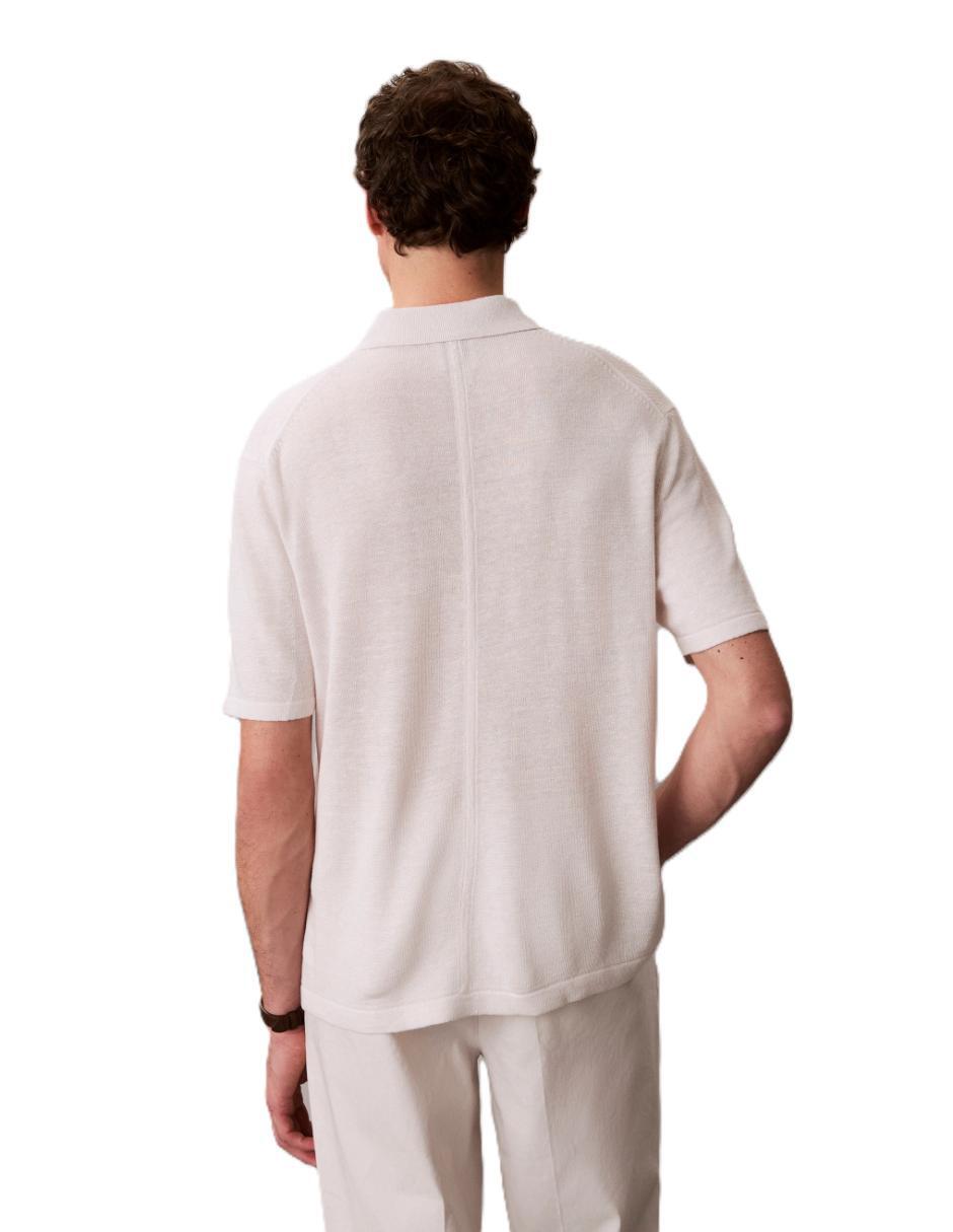 Playera tipo polo Ck Linen para hombre