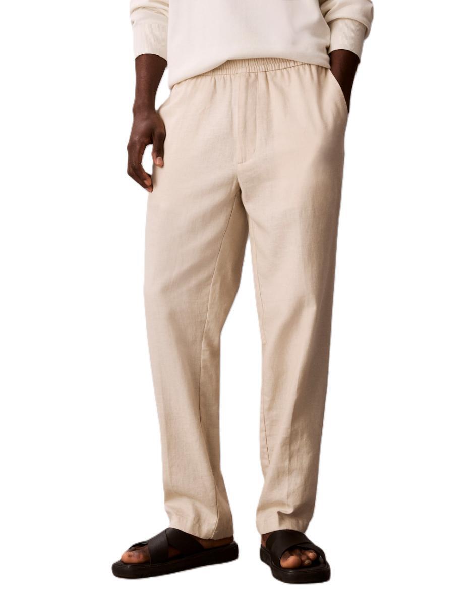 Pantalón recto de lino para hombre 1