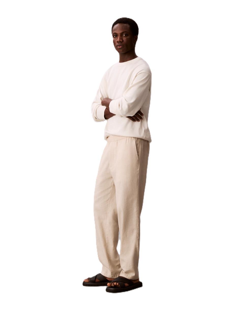 Pantalón recto de lino para hombre 6