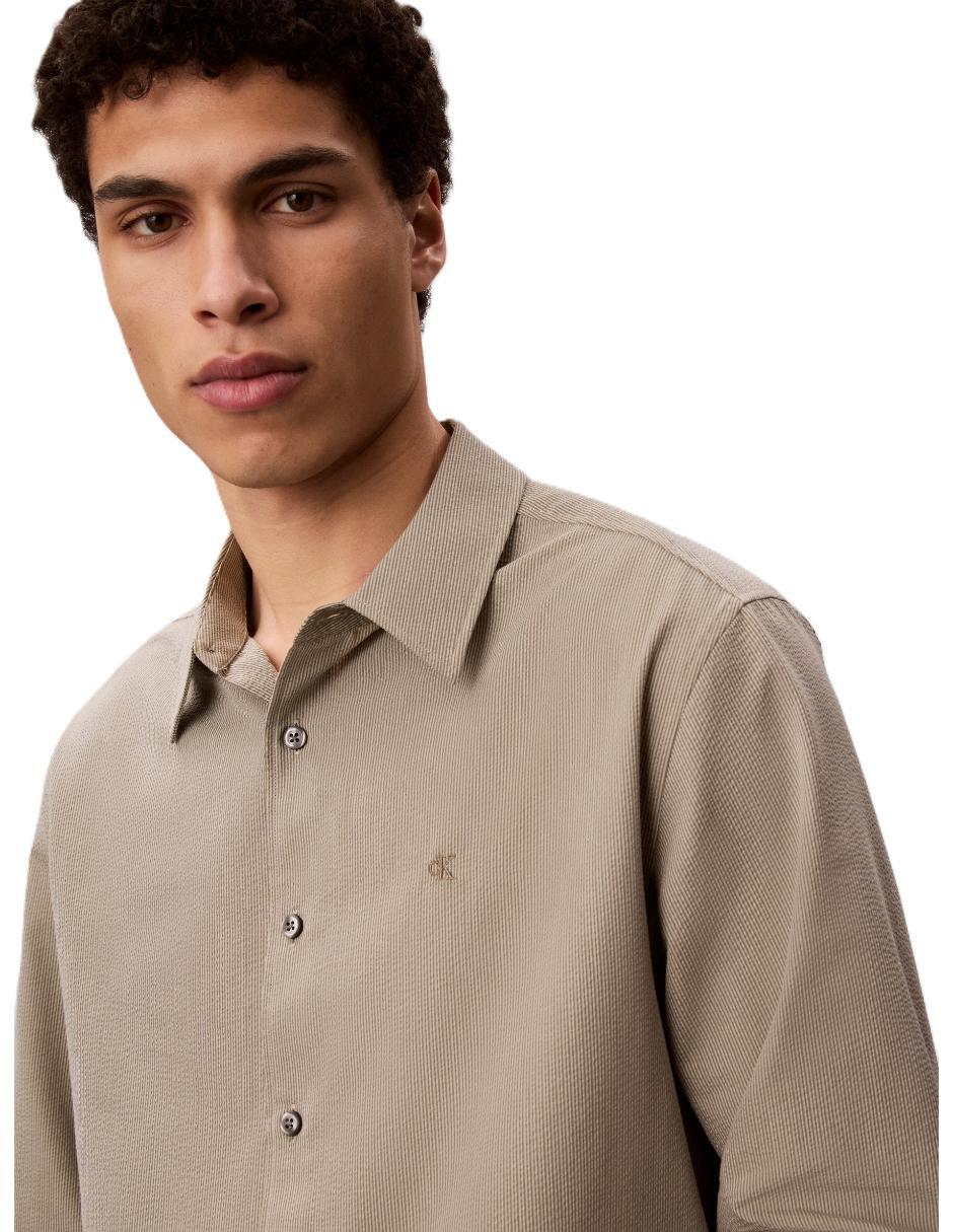 Camisa casual de algodón manga larga para hombre 4