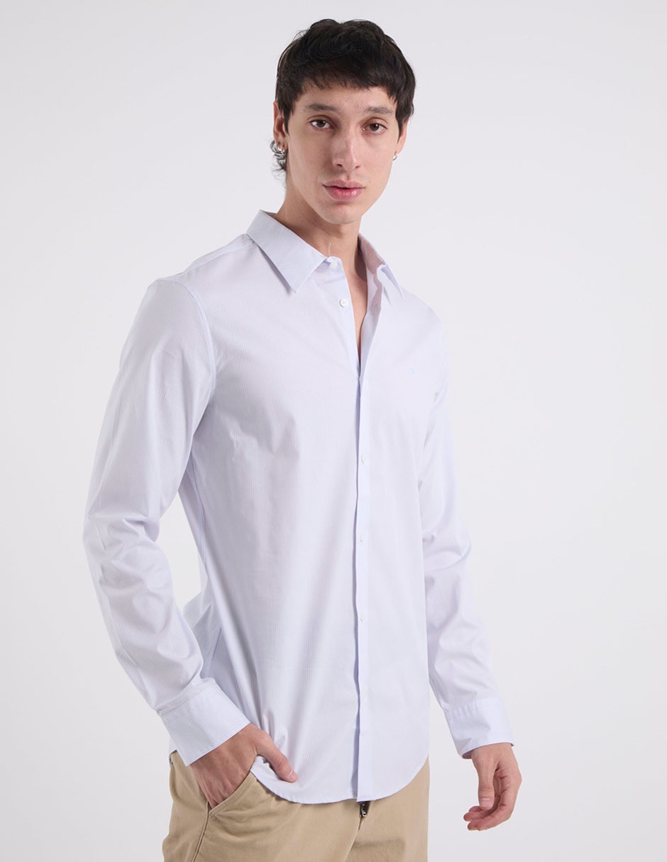 Camisa casual de algodón manga larga para hombre Camisa casual de algodón manga larga para hombre