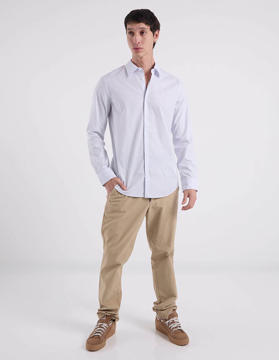 Camisa casual de algodón manga larga para hombre 5